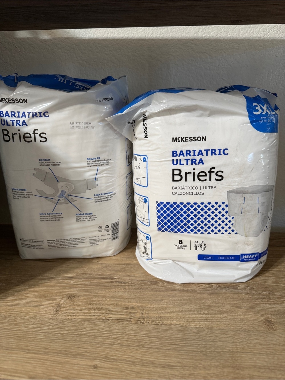 McKesson barbiatric ultra briefs xxxl 3xl diapers tabs 2 pack 16 count